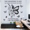 Inspirational Wall Art Positive Quotes Wall Decor Motivational Wall Decals Saying Quotes Wall Stickers Peel and Sticker Wall Decoration Flower Vine Butterfly Wall Sticker for Bedroom Living Room Home
